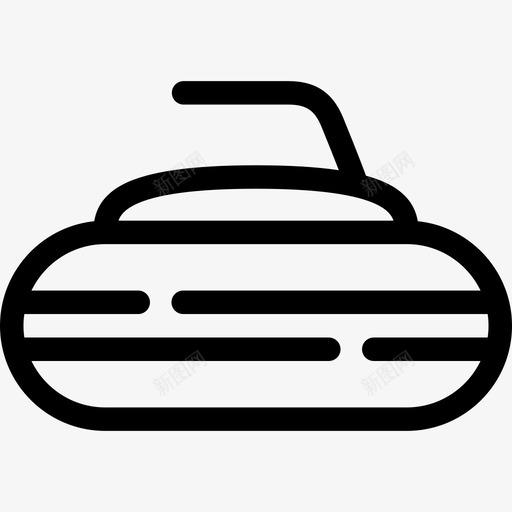 冰壶石运动套装直线型图标svg_新图网 https://ixintu.com 冰壶石 直线型 运动套装