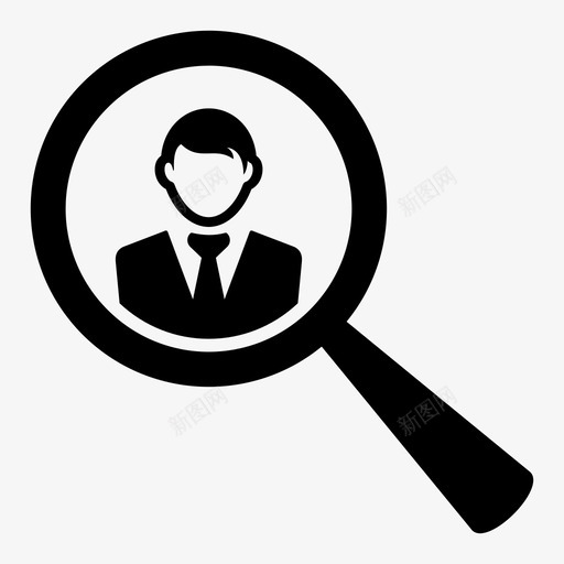 搜索查找人图标svg_新图网 https://ixintu.com 业务可靠 人 搜索 查找 用户