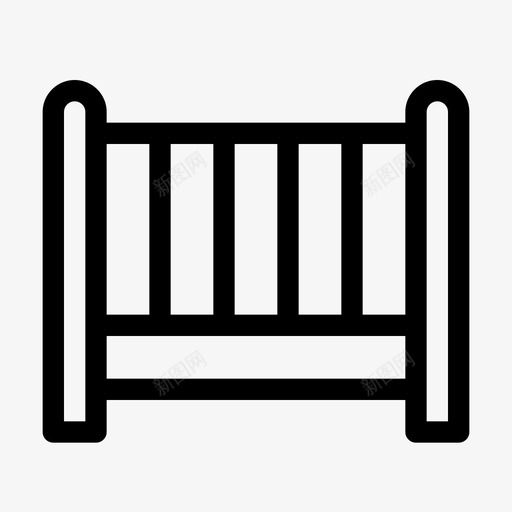 婴儿床床儿童图标svg_新图网 https://ixintu.com 儿童 婴儿床 婴儿行 床 睡眠