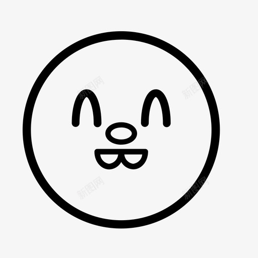 笑眼牙脸卡通表情图标svg_新图网 https://ixintu.com 卡通 复古表情 笑眼牙脸 表情