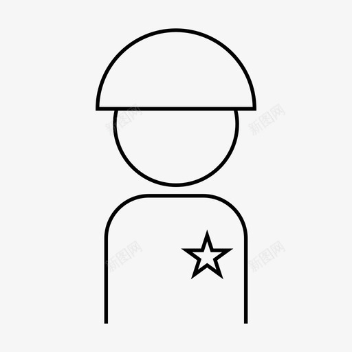 军队战士军人图标svg_新图网 https://ixintu.com 军事 军人 军队 士兵 战争 战士