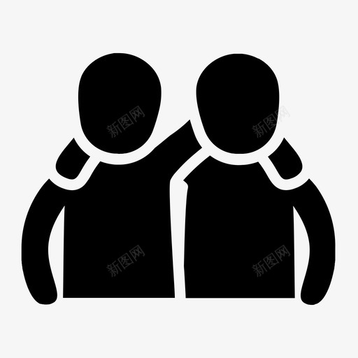 朋友伙伴人象形图图标svg_新图网 https://ixintu.com 人象形图 伙伴 朋友