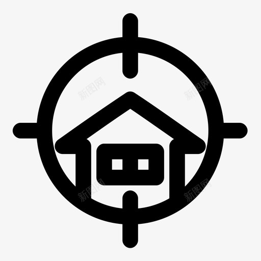 找到房子焦点家图标svg_新图网 https://ixintu.com 位置 家 找到房子 焦点