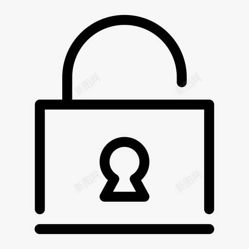 打开进入挂锁图标svg_新图网 https://ixintu.com 安全 打开 挂锁 用户界面 解锁 进入