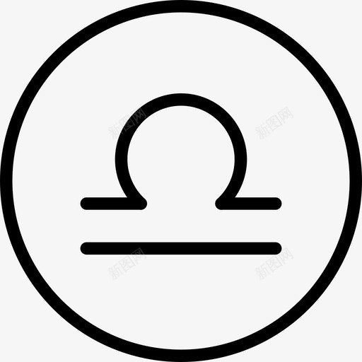 天秤座星座十二宫图标svg_新图网 https://ixintu.com 十二宫 占星术 天秤座 星座