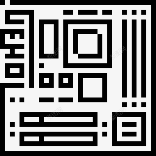 主板电脑系统板图标svg_新图网 https://ixintu.com 主板 电脑 电脑硬件futuroline 系统板