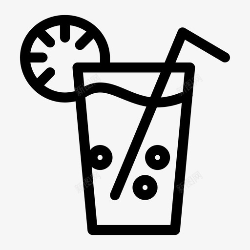 饮料酒杯吸管图标svg_新图网 https://ixintu.com 吸管 酒杯 饮料