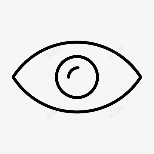 眼读看图标svg_新图网 https://ixintu.com 可见 基本图标所有尺寸 看 眼 读