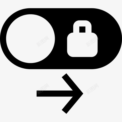 锁定滑块开右图标svg_新图网 https://ixintu.com 切换 右 小黑 开 锁定滑块