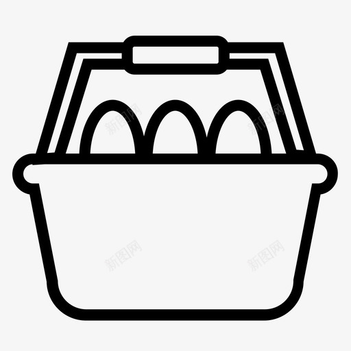 复活节篮子煮熟早餐图标svg_新图网 https://ixintu.com 复活节篮子 早餐 煮熟 食物 鸡蛋
