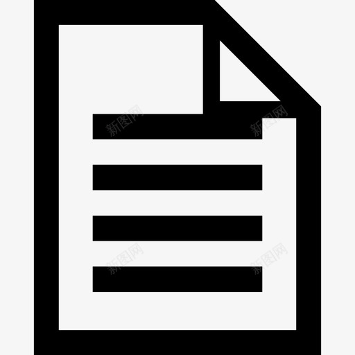 对齐文档文件图标svg_新图网 https://ixintu.com 对齐 文件 文档 粗轮廓