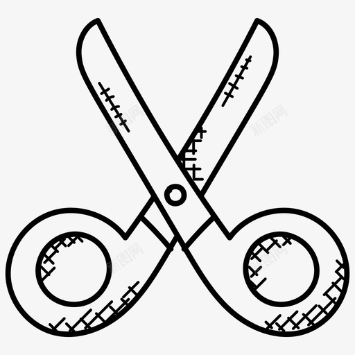 剪刀切割工具剪图标svg_新图网 https://ixintu.com 切割工具 剪 剪刀 教育涂鸦图标