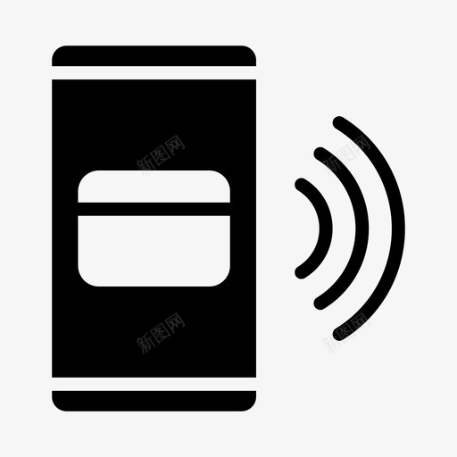 nfc通信手机图标svg_新图网 https://ixintu.com nfc 手机 科技 通信