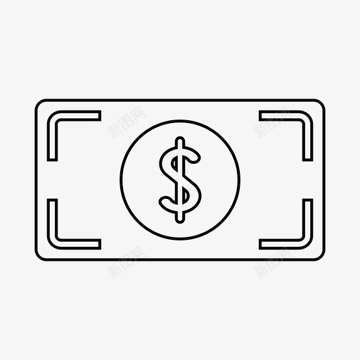 钱现金货币图标svg_新图网 https://ixintu.com 现金 美元 财富 货币 钱