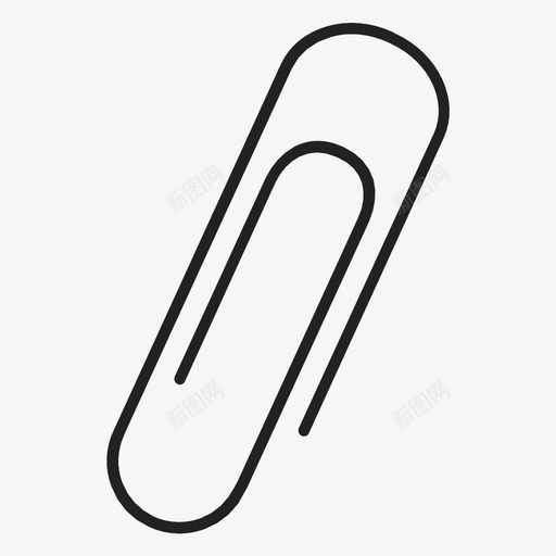 回形针办公室办公用品图标svg_新图网 https://ixintu.com 办公室 办公用品 回形针