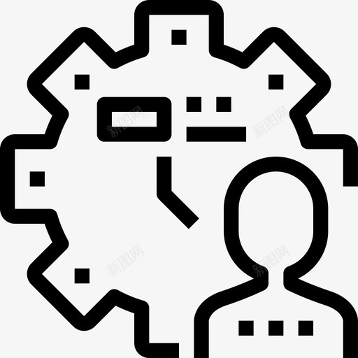 人力资源业务职业图标svg_新图网 https://ixintu.com 业务 人力资源 管理 职业 职业和人力资源