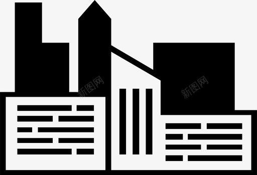城市建筑人群图标svg_新图网 https://ixintu.com 人群 城市 建筑 摩天大楼 高楼
