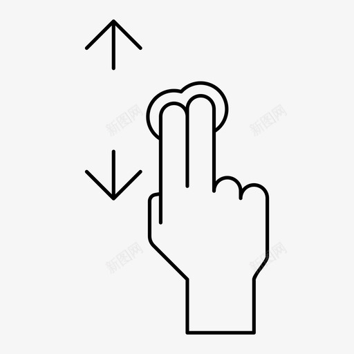 上下拖动点击触摸图标svg_新图网 https://ixintu.com 上下 上下拖动 两个手指 点击 触摸 触摸屏手势