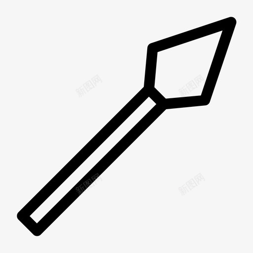 长矛标枪武器图标svg_新图网 https://ixintu.com 标枪 武器 武器线 长矛
