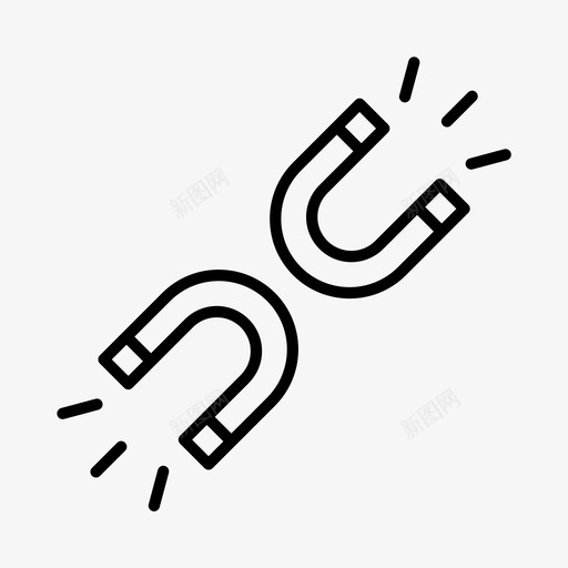 磁铁教育实验室图标svg_新图网 https://ixintu.com 医学 实验室 教育 物理 磁铁