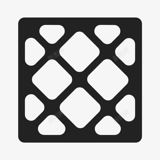正方形图形几何图形图标svg_新图网 https://ixintu.com 几何图形 图形 形状 正方形