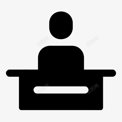 接待员柜台前台图标svg_新图网 https://ixintu.com 前台 办公室 接待员 服务 柜台 酒店
