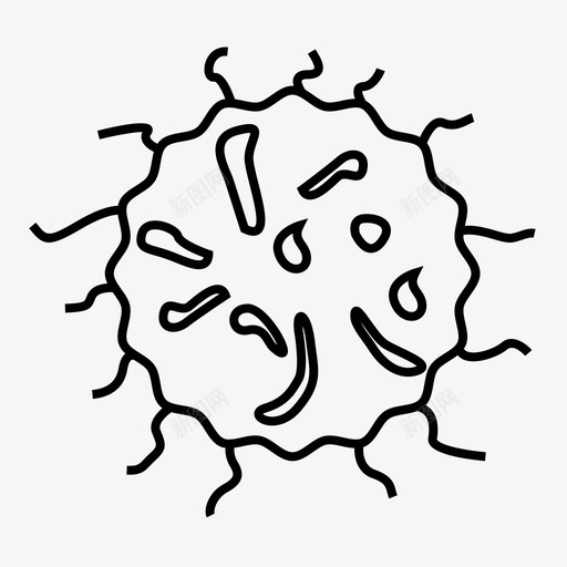 癌症癌细胞疾病图标svg_新图网 https://ixintu.com 医学 微生物 感染 疾病 癌症 癌细胞