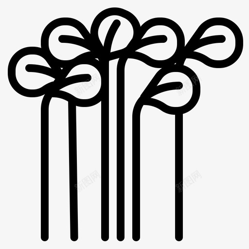 水芹食物香草图标svg_新图网 https://ixintu.com 水芹 蔬菜 食物 香草