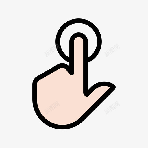 finger single clicksvg_新图网 https://ixintu.com finger single click