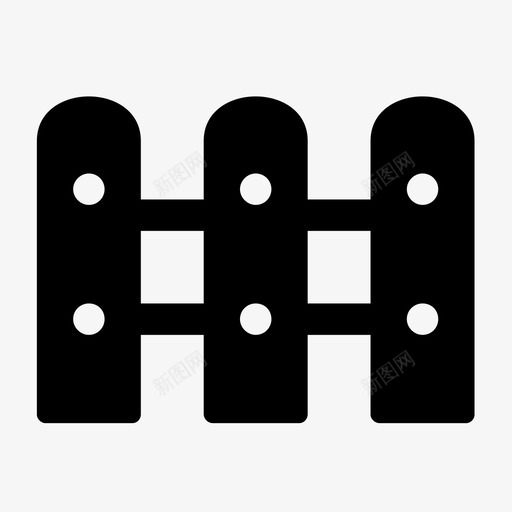 围栏农场花园图标svg_新图网 https://ixintu.com 保护 农场 围栏 尖桩 花园