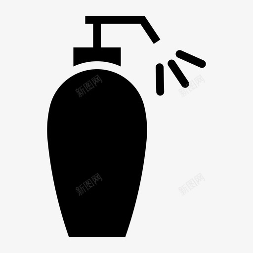 洗发水美容化妆品图标svg_新图网 https://ixintu.com 产品 化妆品 洗发水 美容 肥皂分配器 超市