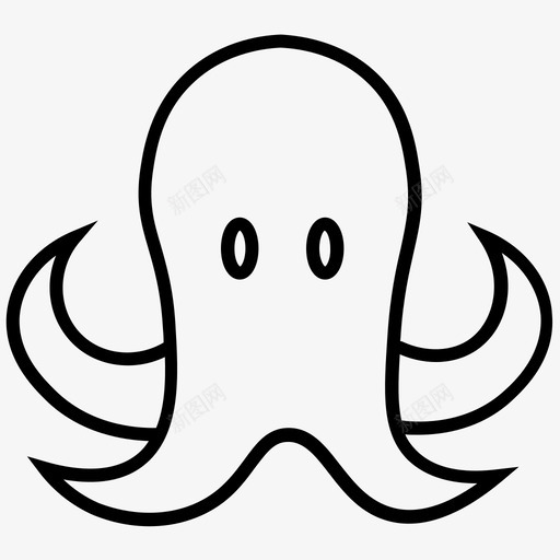 章鱼营养蛋白质图标svg_新图网 https://ixintu.com 海鲜 章鱼 营养 蛋白质 贝类 食品项目1