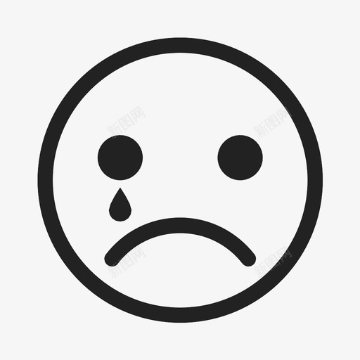 哭的脸眼泪图标svg_新图网 https://ixintu.com 哭的脸 眼泪