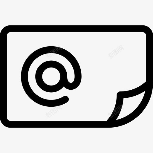 带折叠角的演示卡线性演示卡图标svg_新图网 https://ixintu.com 带折叠角的演示卡 线性演示卡