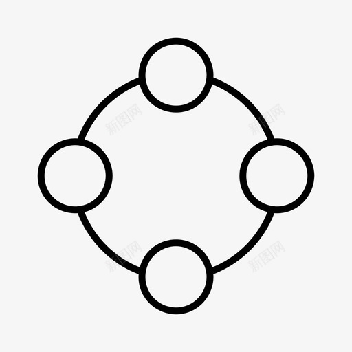 社区小组网络图标svg_新图网 https://ixintu.com 共享 团队 小组 社区 网络