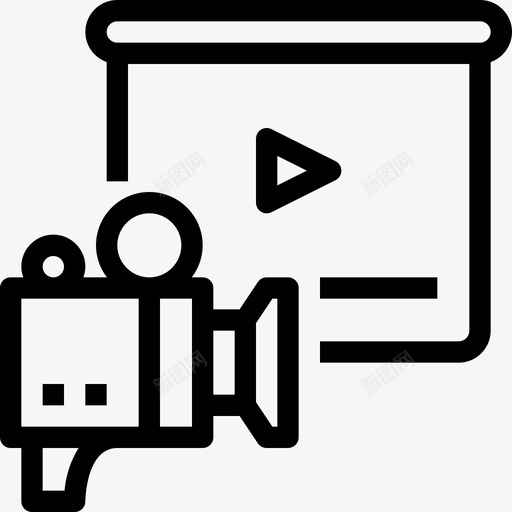 视频制作摄像机媒体图标svg_新图网 https://ixintu.com 媒体 摄像机 电影 视频制作