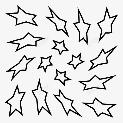 星形画笔图案图标svg_新图网 https://ixintu.com 图案 扭曲 星形 瓷砖 画笔