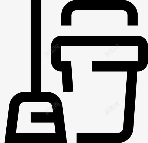持家水桶清洁图标svg_新图网 https://ixintu.com 拖把 持家 水桶 清洁 简单的货物服务 维修