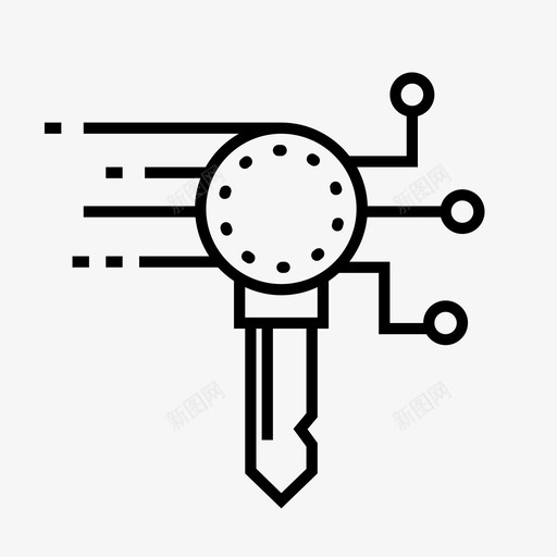 数字密钥网络加密货币图标svg_新图网 https://ixintu.com ico 加密货币 数字密钥 比特币 矿业 网络