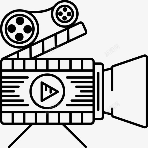故事片纪录片电影制作图标svg_新图网 https://ixintu.com 拍摄 摄像机 故事片 电影制作 纪录片