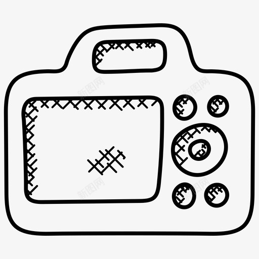 相机摄影复古图标svg_新图网 https://ixintu.com 复古 复古相机 媒体涂鸦图标 摄影 相机