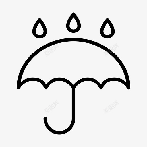 雨伞水盾图标svg_新图网 https://ixintu.com 伞 冬天 水盾 雨