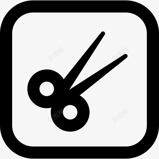 剪切按钮文本版线性图标svg_新图网 https://ixintu.com 剪切按钮 文本版 线性