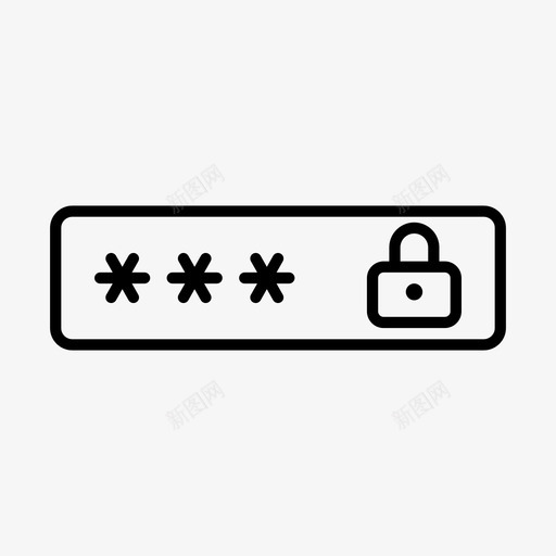 密码输入组件界面图标svg_新图网 https://ixintu.com 密码输入 用户界面 用户界面组件 界面 组件