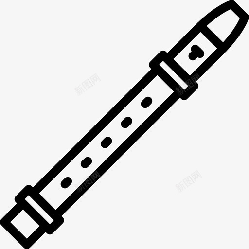 长笛乐器音乐图标svg_新图网 https://ixintu.com 乐器 长笛 音乐