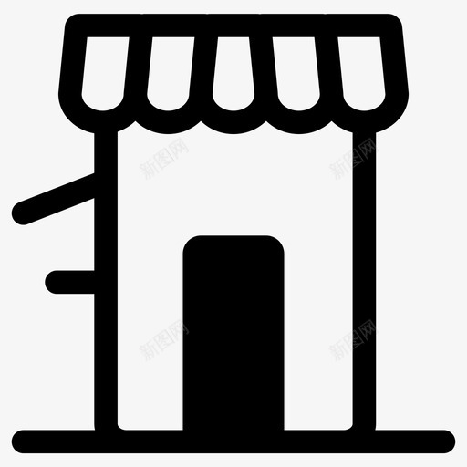售票店房子网上图标svg_新图网 https://ixintu.com 售票店 商店 房子 网上