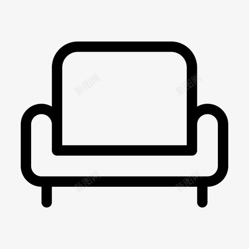 扶手椅内饰座椅图标svg_新图网 https://ixintu.com 内饰 内饰线 座椅 扶手椅 沙发