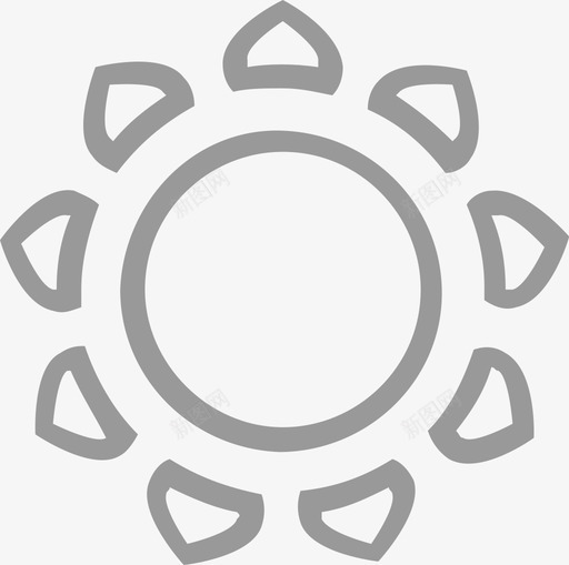向日葵线体svg_新图网 https://ixintu.com 向日葵线体
