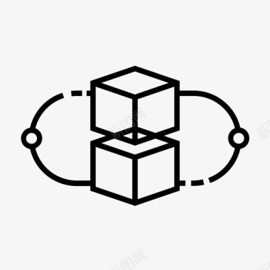 区块链数字互联网图标图标