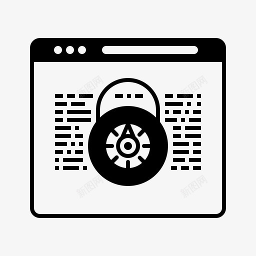数据隐私策略浏览器gdpr图标svg_新图网 https://ixintu.com gdpr gdpr数据隐私策略glyph 数据隐私策略 浏览器 锁
